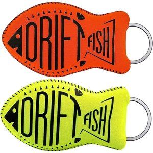 Drift Fish Floating Neoprene Sport Keychain With Pull On Closure -Green & Orange